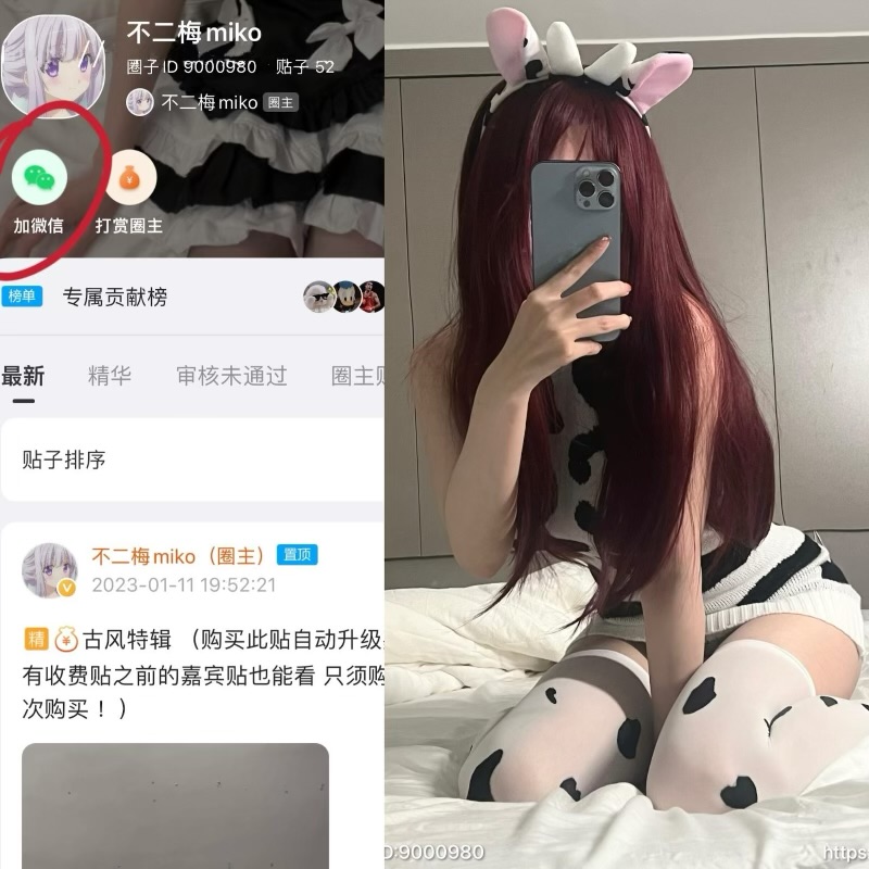 抖音不二梅miko微密圈合集【347P 30V】